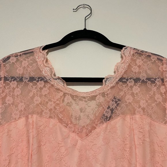 Peach Lace Dress - Picture 2 of 8